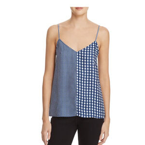 Equipment Women's Layla Cami Gingham Tank Top Size XS‎ 100% Silk